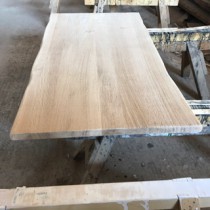 Eiche, Tischplatte, verleimt, astig, rustikal, 130x80x4,5cm, beidseitig Baumkante, Struktur, naturbelassen